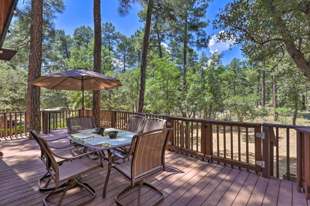 Rustic-Chic Prescott Cabin With Deck In Wooded Area! ภายนอก รูปภาพ